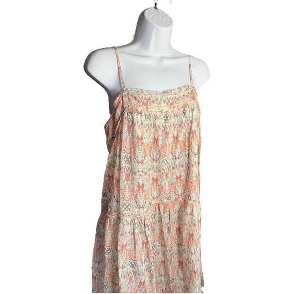 Anthropologie SATURDAY SUNDAY Cynthia Tiered Dress Women’s Size Medium Peach - Picture 10 of 10